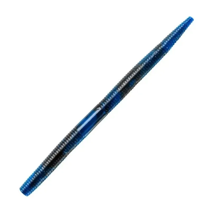 YUM Dinger 5" Soft Plastic Worm - Black/Blue Swirl