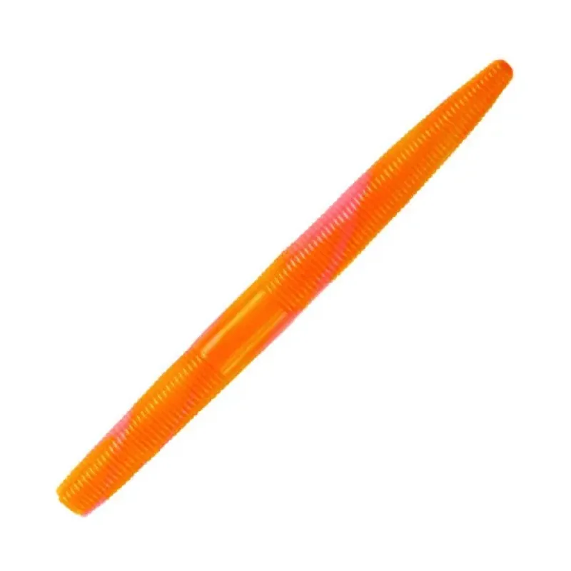 YUM Dinger 5" Soft Plastic Worm - Bubble Gum Lemon Swirl