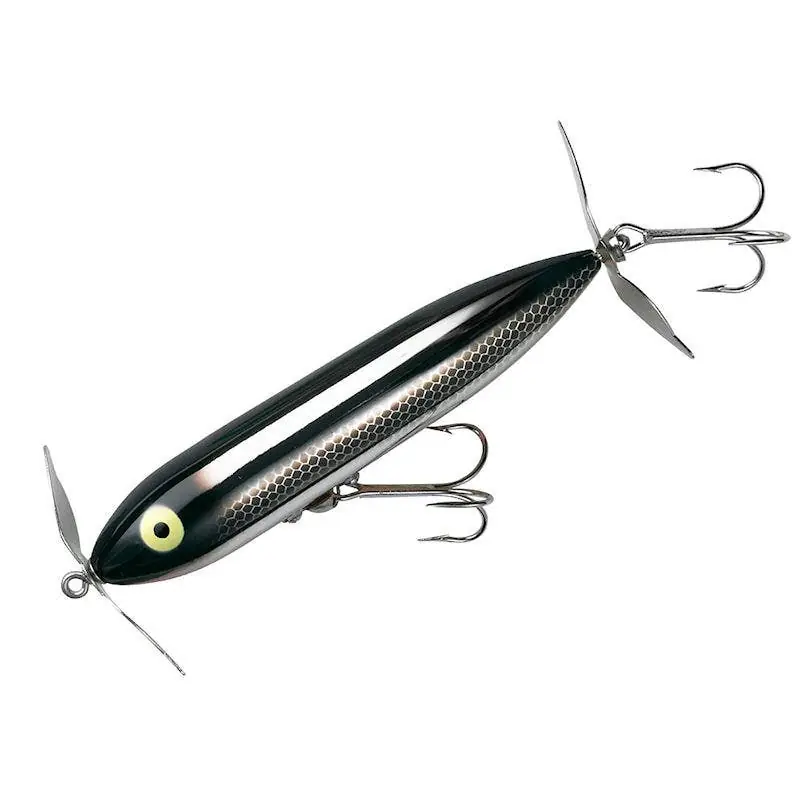 Heddon Wounded Zara Spook Black Shiner 3/4 oz