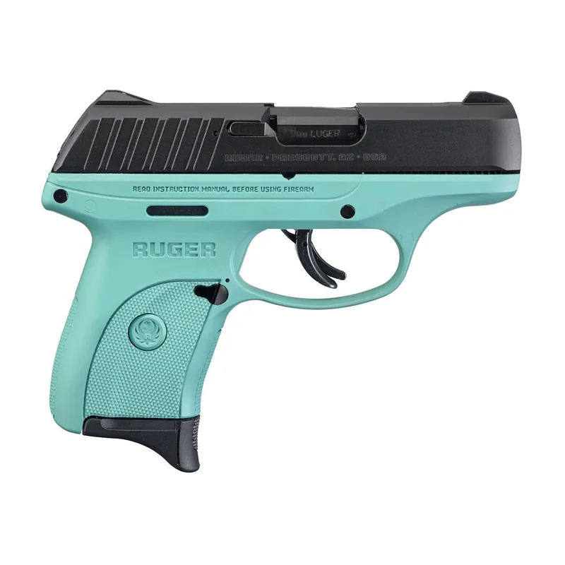 Ruger EC9 Pistol 9mm Black Turquoise 3.12"