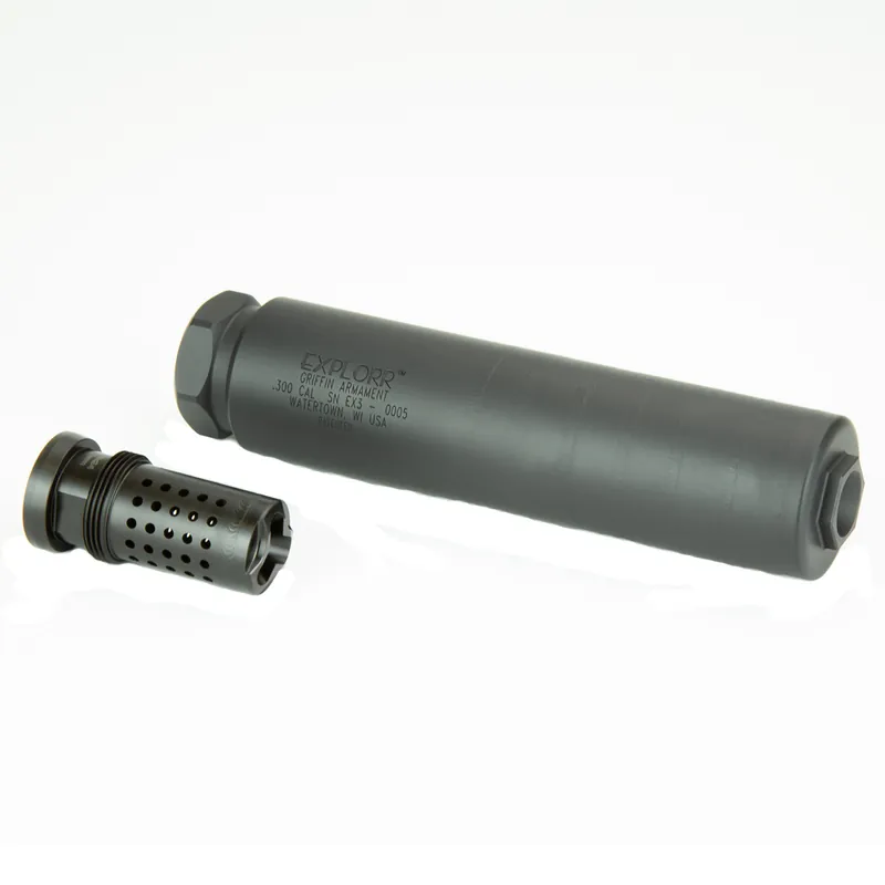 Griffin Armament EXPLORR .300 Suppressor 300WM 7.62mm .30 Black 6.4"