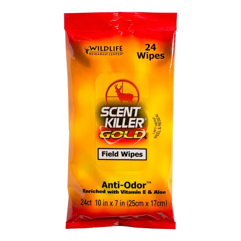 Wildlife Research Center Scent Killer Gold Field Wipes 24 Pack