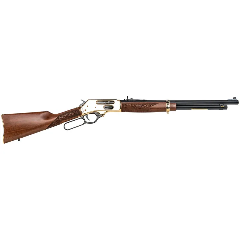 Henry Side Gate Lever Action 45-70 Gov Rifle 19.8" 4+1 Brass Walnut
