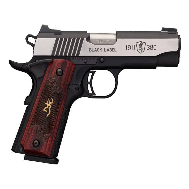 Browning 1911-380 Black Label Medallion Pro Compact Pistol 380 Stainless 3 5/8"
