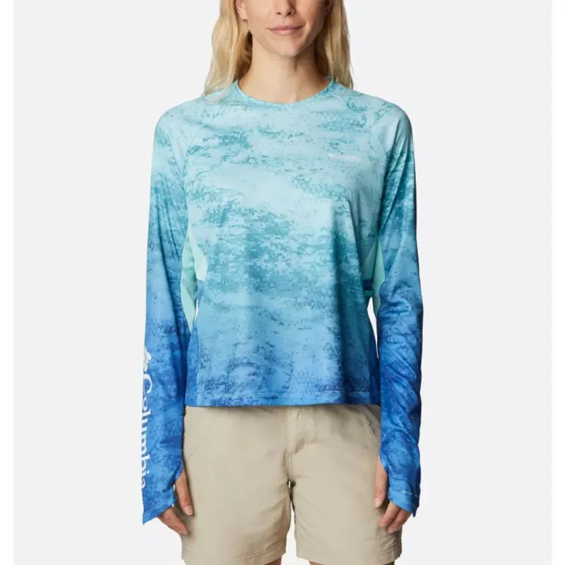 Columbia Women‘s PFG Super Tidal Vent Gulfstream Camo L/S Fishing Shirt
