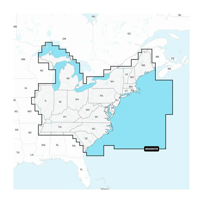 Garmin U.S. East - Lakes, Rivers and Coastal Marine Charts - Garmin Navionics+