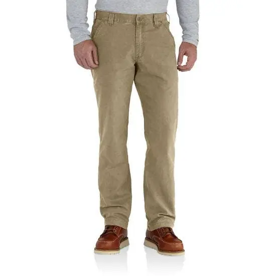 Carhartt Men‘s Rugged Flex Relaxed Canvas Dark Khaki Work Pants