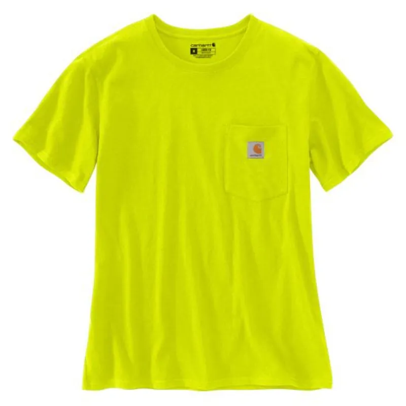 Carhartt Men’s Cotton S/S Pocket Crew T-Shirt - Bright Lime