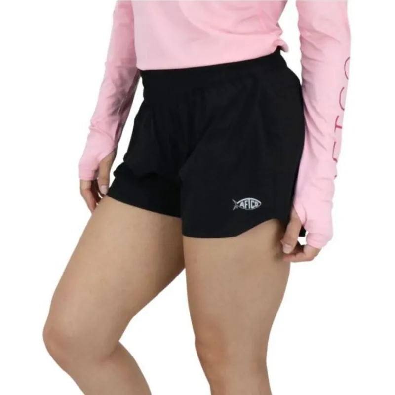 Aftco Women’s Reel 3” Boardshorts - Black