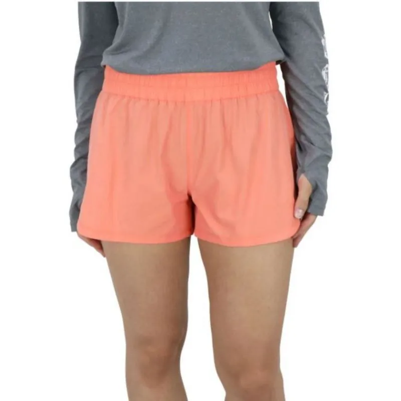 Aftco Women’s Reel 3” Boardshorts - Desert Coral
