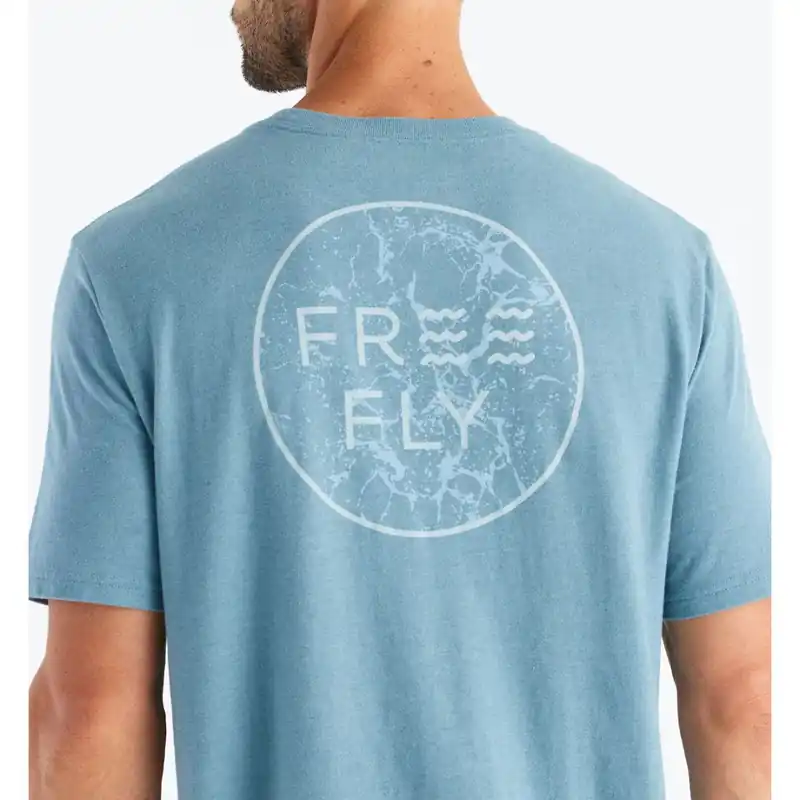 Free Fly Men‘s No Wake Tee - Heather Blue Fog