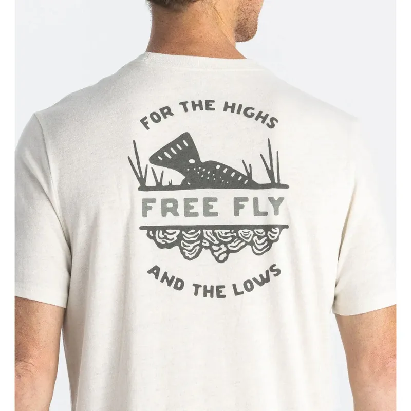 Free Fly Men‘s Highs & Lows Tee - Heather Oyster