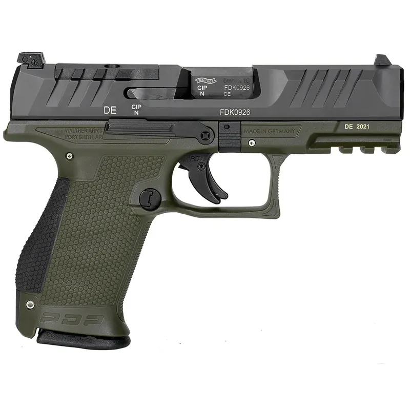 Walther PDP 9MM Compact OR Pistol Black/Green 4"