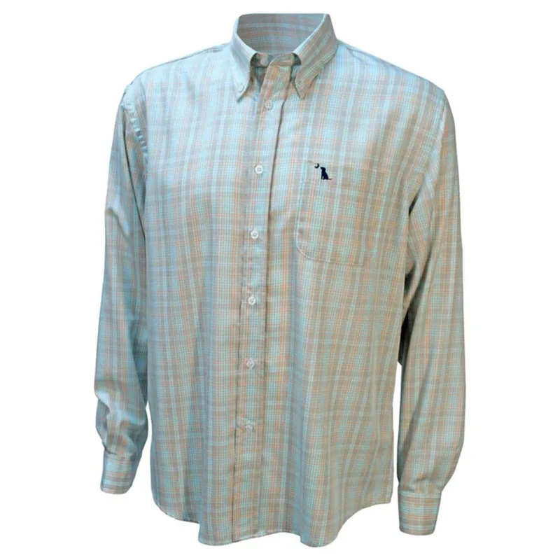 Local Boy Outfitters Men’s Bailey Button-Down Dress Shirt - Salmon/Sage/Blue