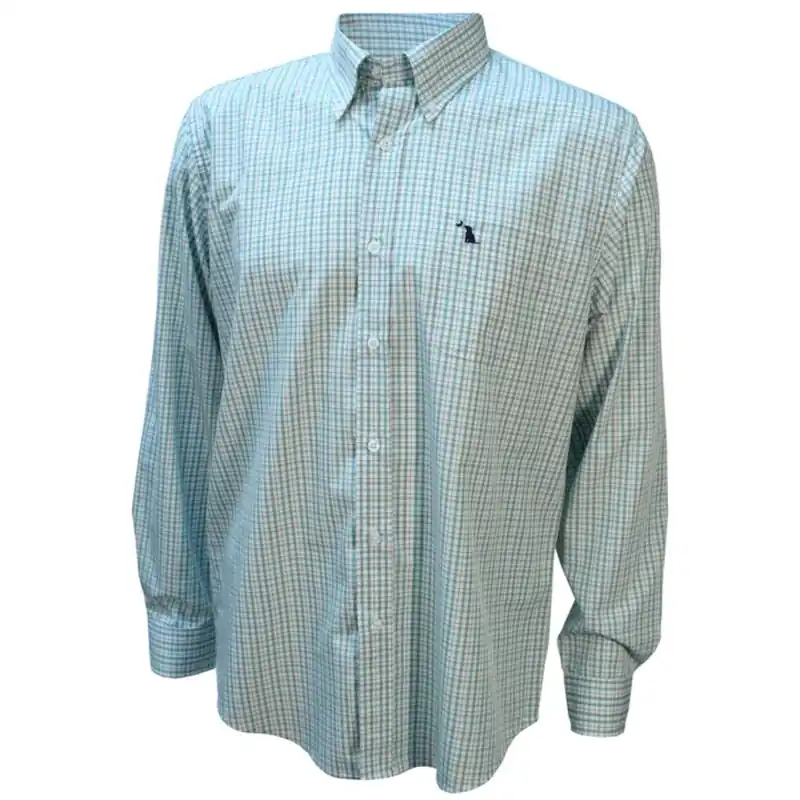 Local Boy Outfitters Men’s Taylor Button-Down Dress Shirt - Green/Slate/Grey