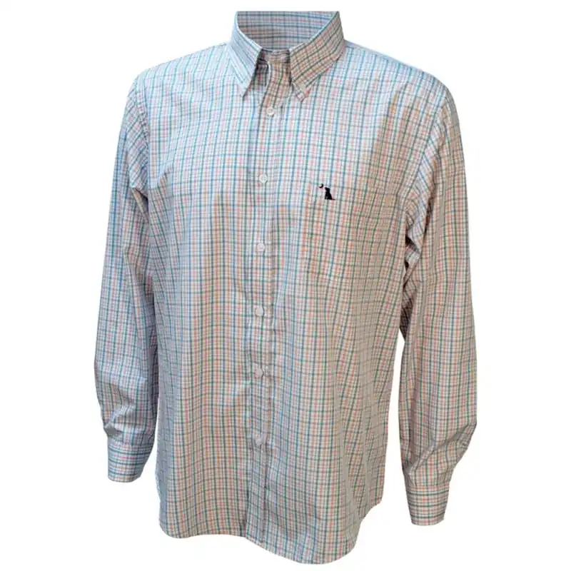 Local Boy Outfitters Men’s Taylor Button-Down Dress Shirt - Coral/Blue/Grey