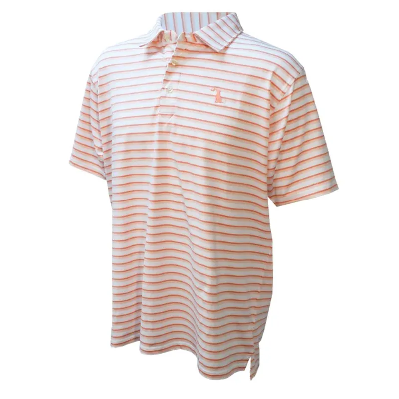 Local Boy Outfitters Men’s Seabrook Polo Shirt - Salmon/Coral/White