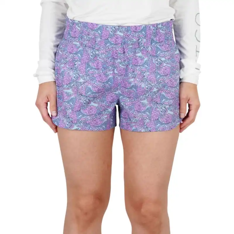 Aftco Women‘s Sandbar Fishing 3” Boardshorts - Sky Blue