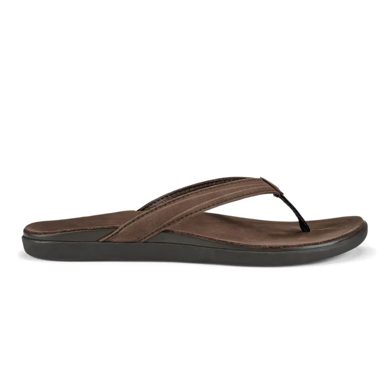 Olukai Woman‘s ‘Aukai Leather Sandals - Dark Java