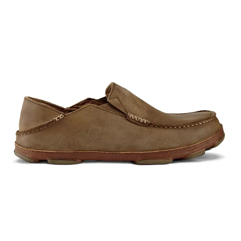 Olukai Men‘s Moloā Leather Slip-On Shoes - Ray/Toffee