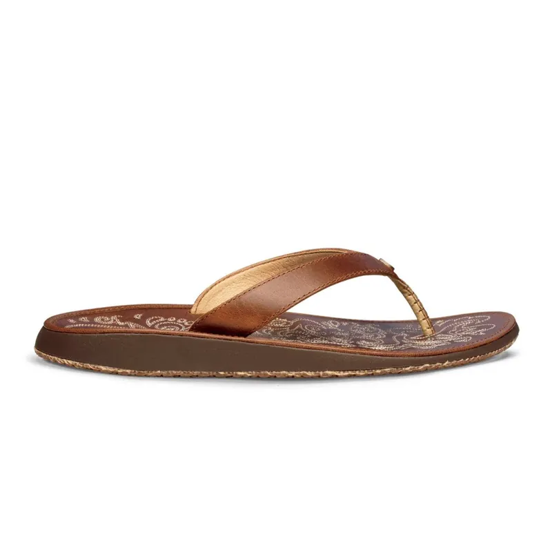 Olukai Women‘s Paniolo Leather Sandals - Natural