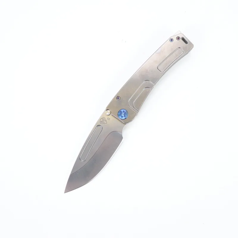 Medford Knives Marauder-H S35VN Tumbled Blue Hardware