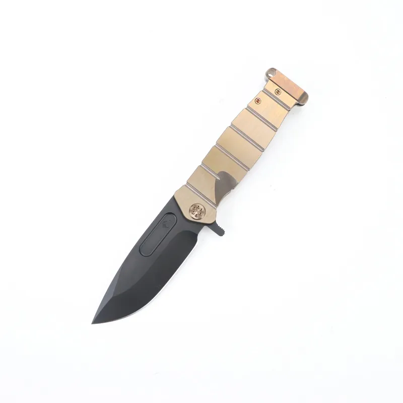 Medford Knives USMC Fighter Flipper PVD Bronze