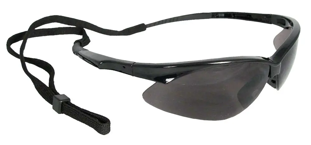 Radians Outback Shooting Glasses Adult Smoke Gray Lens Anti-Fog Black Frame