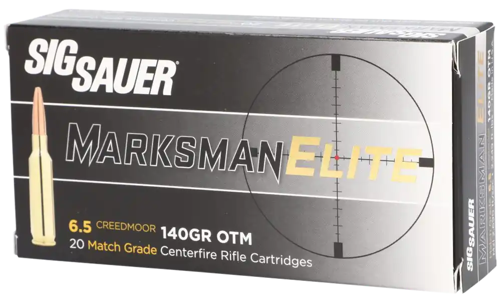 Sig Sauer Marksman Elite 6.5 Creedmoor 140 gr 2690 fps Open Tip Match (OTM) 20 Bx/10 Cs