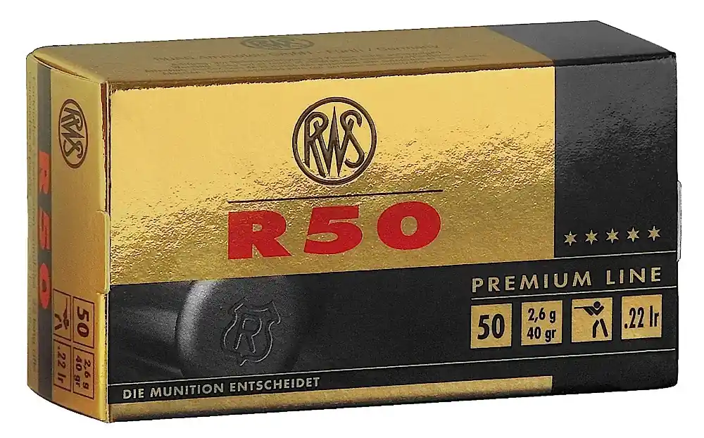 RWS/Umarex R50 Premium Line 22 LR 40 gr Lead Round Nose 50 Per Box