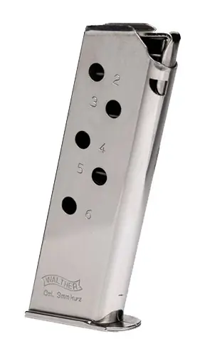 Walther Arms PPK Stainless Detachable 6rd for 380 ACP Walther PPK