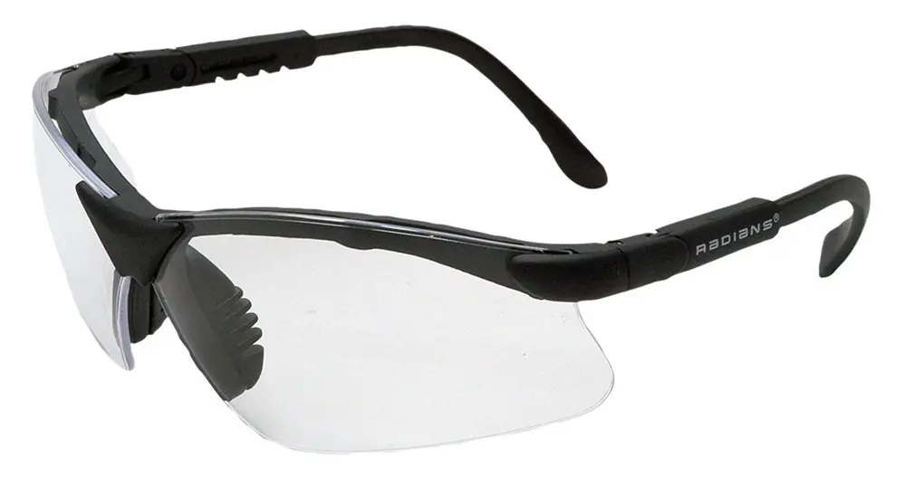 Radians Revelation Shooting Glasses Adult Clear Lens Anti-Fog Black Frame