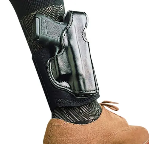 DeSantis Gunhide Die Hard Rig Ankle Black Leather/Sheepskin Fits S&W Bodyguard 380 RH