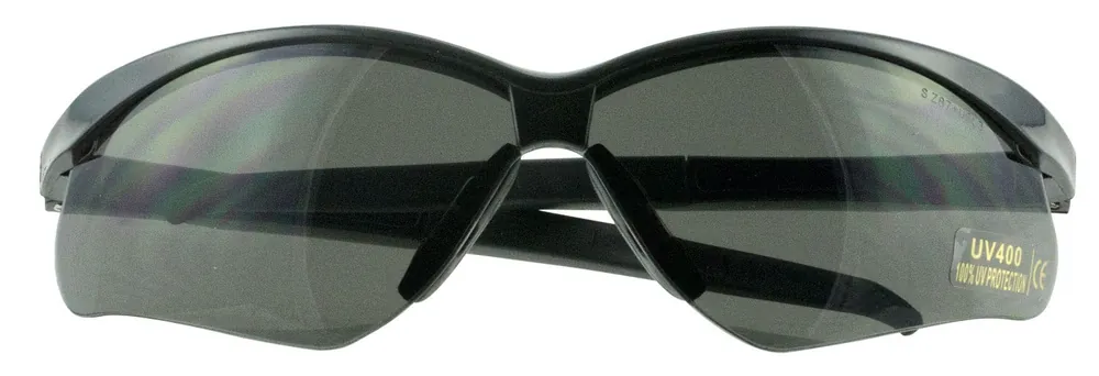 Walker‘s Sport Glasses Crosshair Adult Smoke Gray Lens Polycarbonate Black Frame