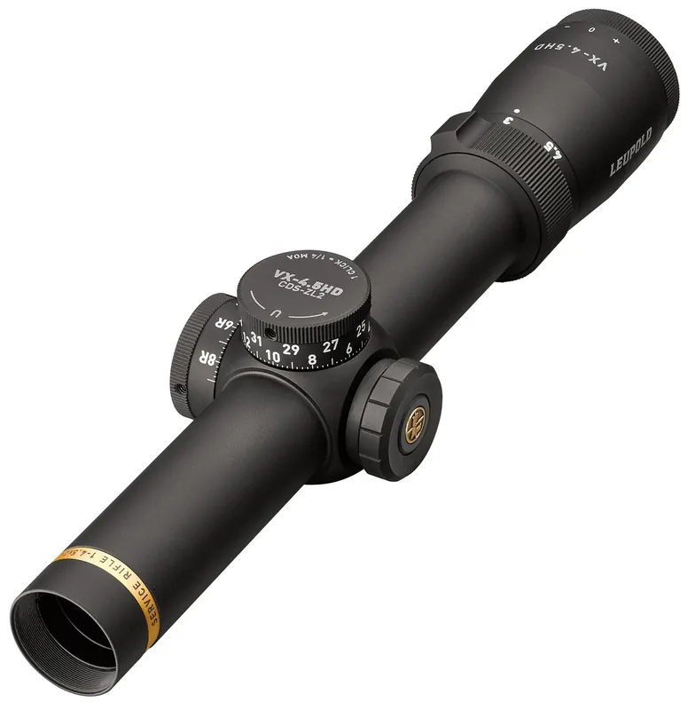 Leupold Competition VX-4.5HD Service Rifle Matte Black 1-4.5x24mm 30mm Tube Illuminated FireDot Bull-Ring Reticle
