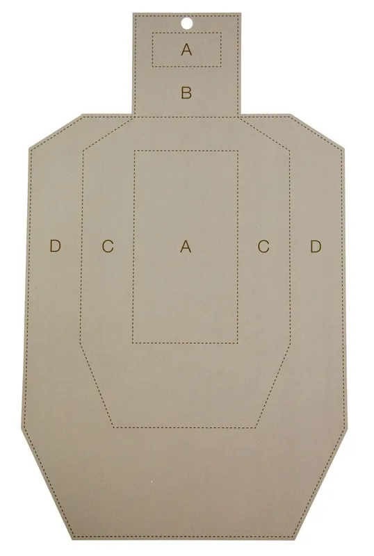 Birchwood Casey EZE-Scorer IPSC Paper Hanging Universal 12" x 18" Tan 100 Per Pkg