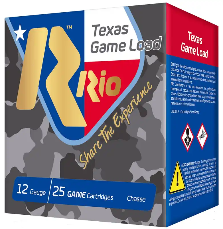 Rio Ammunition Texas Game Load High Velocity 12 GA 2.75" 1-1/4 oz. 7.5 Shot 25/Box
