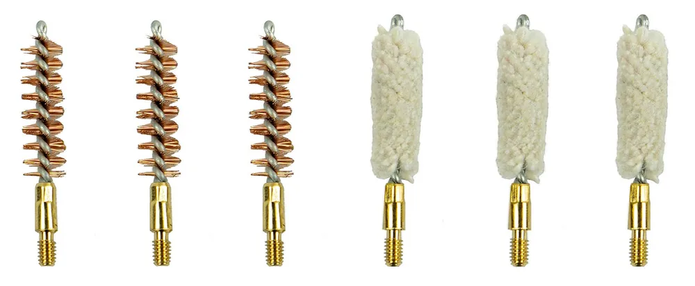 KleenBore Handgun Brush & Mop Set 9mm/38 Cal/357 Cal 8-32 Mop/Bronze Bristles
