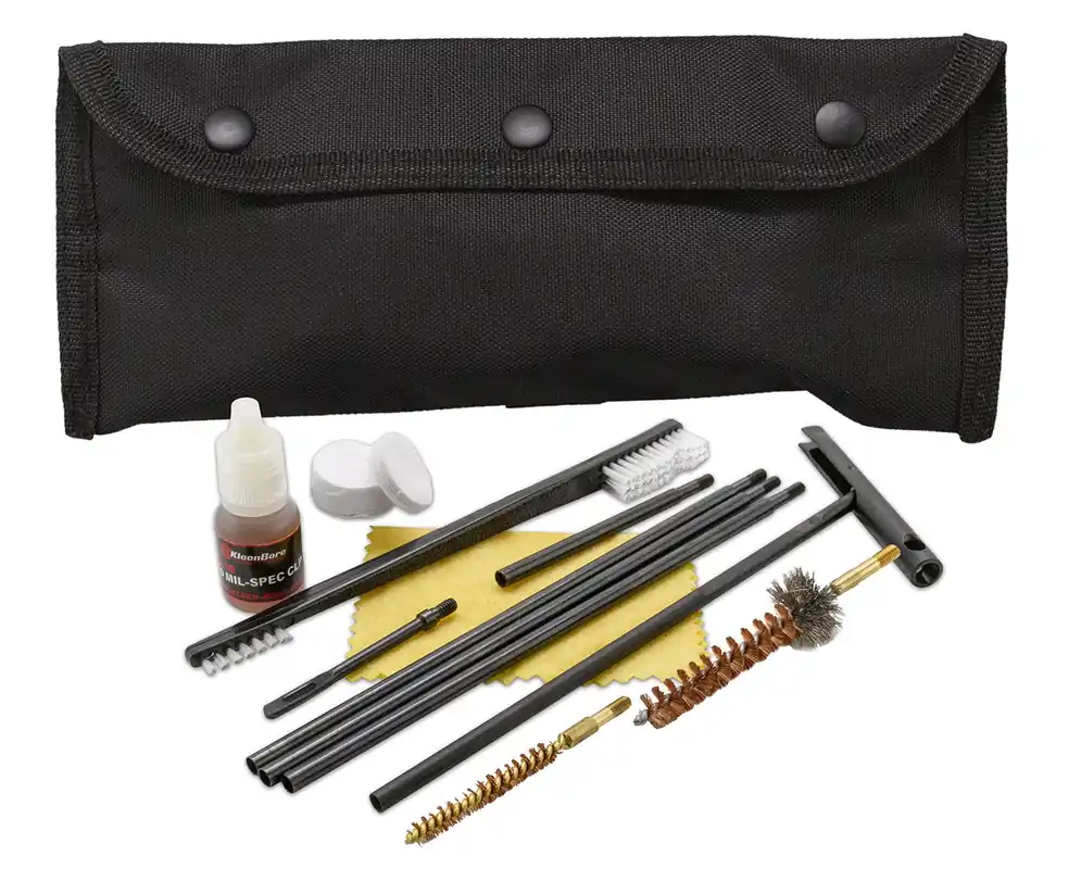 KleenBore Modular Cleaning Kit Black Multi-Caliber Handgun/Rifle Bronze/Nylon Bristles Nylon Case