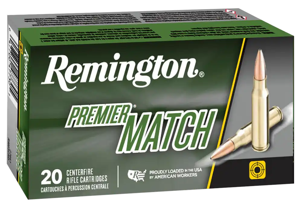 Remington Ammunition Premier Match 223 Rem 52 gr Hollow Point Boat-Tail (HPBT) 20 Bx/10 Cs