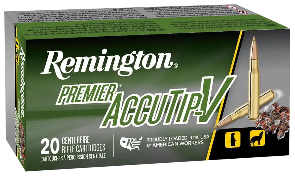 Remington Ammunition Premier AccuTip-V 224 Valkyrie 60 gr AccuTip-V Boat-Tail (ATVBT) 20 Bx/10 Cs