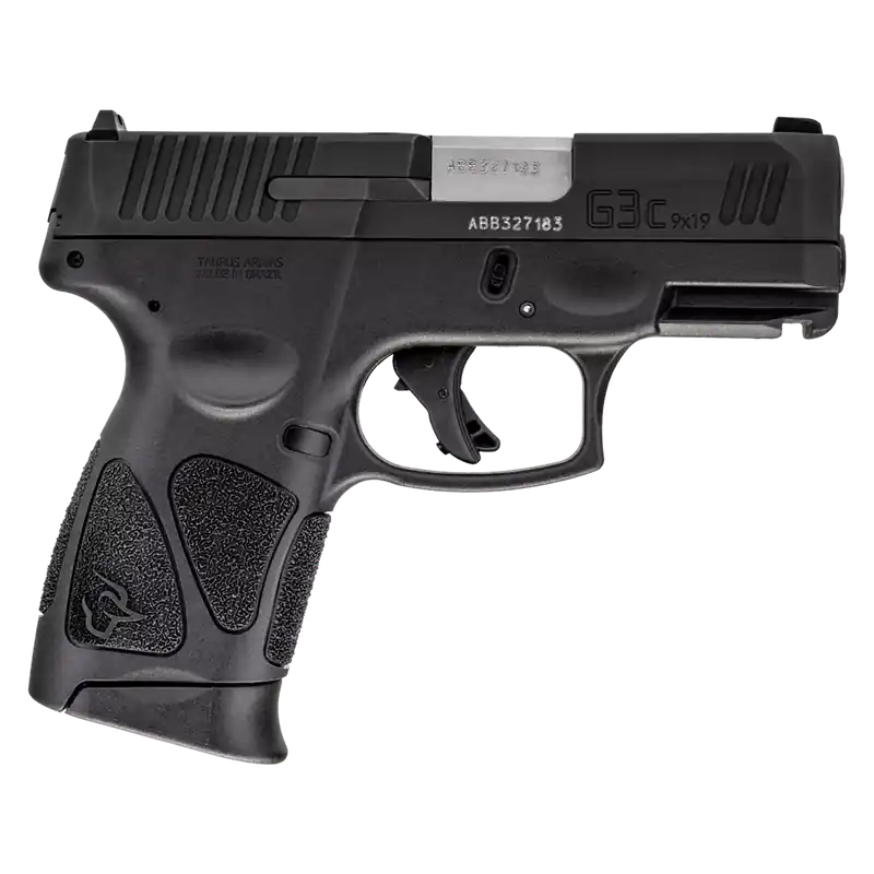 Taurus G3C 9mm Luger Pistol 10+1 3.26" Stainless Barrel Steel Slide Polymer Frame Striker Fired Drift Adjustable Rear Sight Black 1G3C9312X10