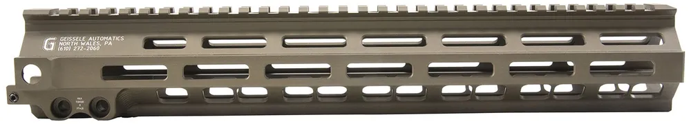 Geissele Automatics Super Modular Rail MK8 13.50" M-LOK, Desert Dirt Aluminum for AR Platform, Barrel Nut Included