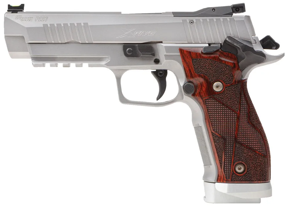 Sig Sauer 226X59CLASSIC10 P226 X-Five Classic 9mm Luger 10+1 (3) 5", Stainless, Picatinny Rail & Beavertail Frame, Serrated Optic Cut Slide, Custom Hogue Cocobolo Grip