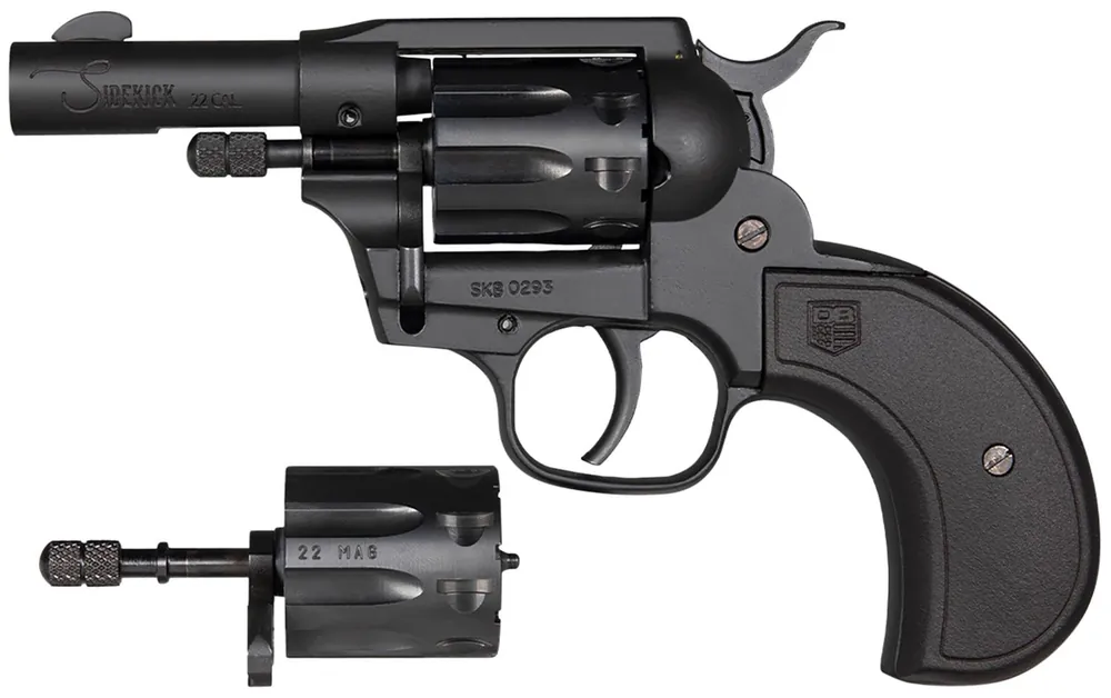 Diamondback Sidekick Dual Cylinder 22 LR/22 Mag 9 Shot 3" Black Cerakote Steel Barrel & Cylinder, Zinc Alloy Frame