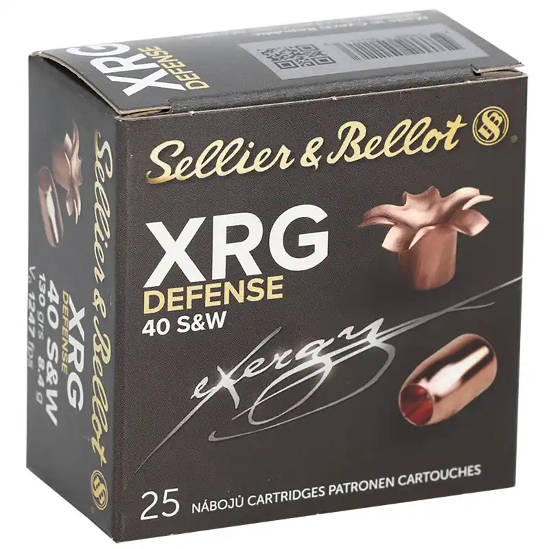 Sellier & Bellot XRG Defense 40 S&W 130 Gr. Solid Copper Hollow Point (SCHP) 25/Box