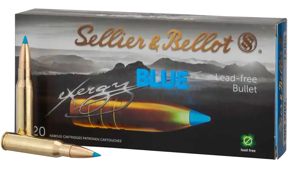 Sellier & Bellot eXergy 308 Cal 165 gr TAC-EX-Blue 20 Per Box/ 12 Cs