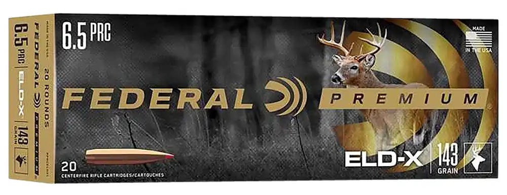 Federal Premium 6.5 PRC 143 Gr. ELD-X 20/Box