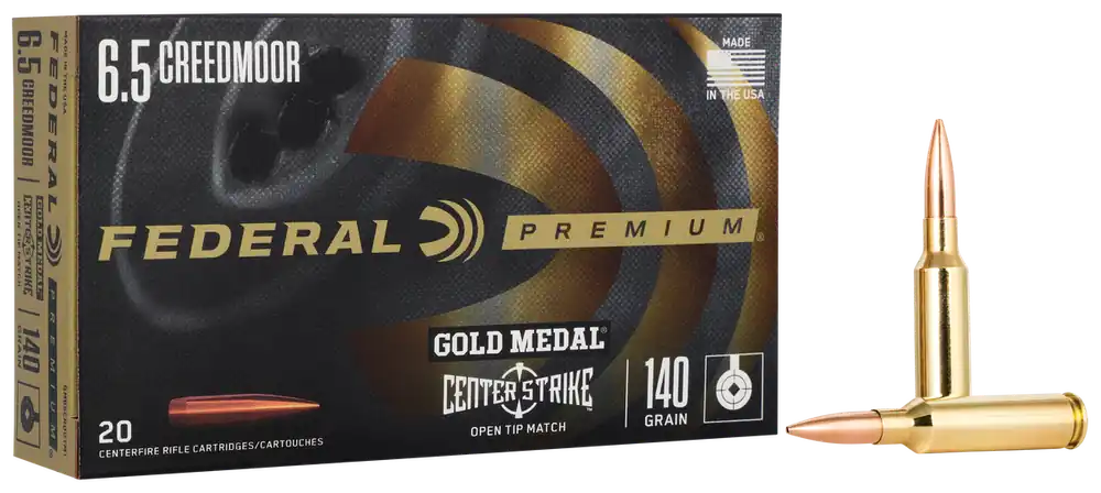 Federal Gold Medal 6.5 Creedmoor 140 gr Open Tip Match (OTM) 20 Bx
