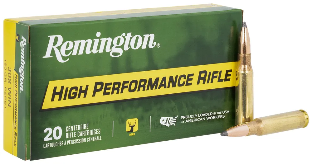 Remington Ammunition 308 Cal Pointed Soft Point Boat-Tail (PSPBT) 20 Bx/10 Cs